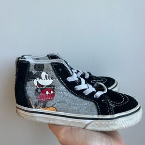 Disney VANS Kids High-Top Sneakers - Black and Gray